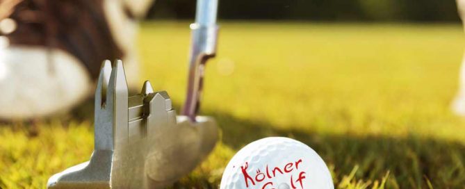 Golfschläger mit Kölner Dom