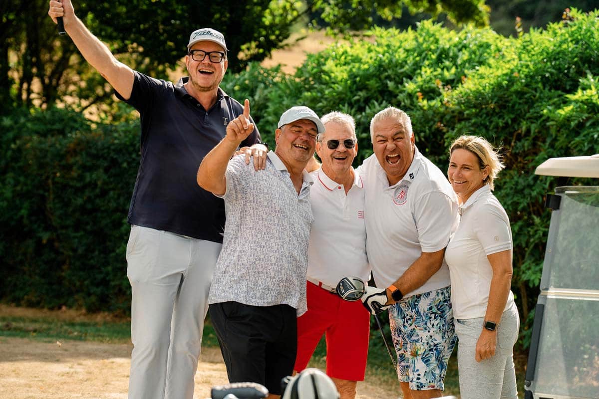Gruppe von Golfer mit guter Laune